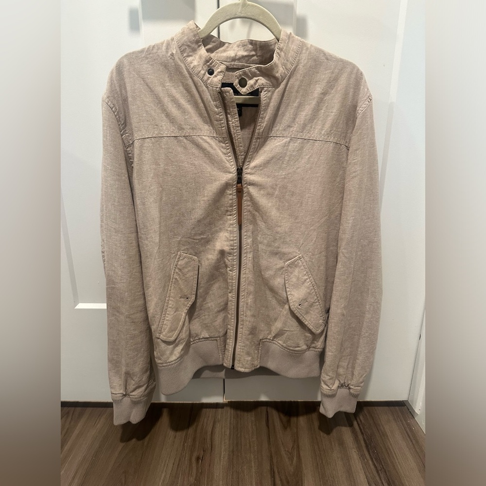 Banana Republic Linen Blend Bomber Jacket - Mens Small